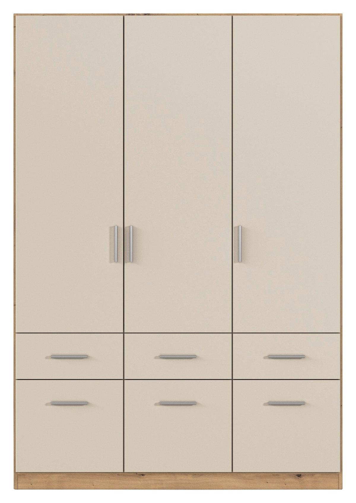 Omara Za Oblačila Celle Matt, Barva Šampanjca, Hrast - barve šampanjca/barve aluminija, Trend, umetna masa/leseni material (136/197/54cm)