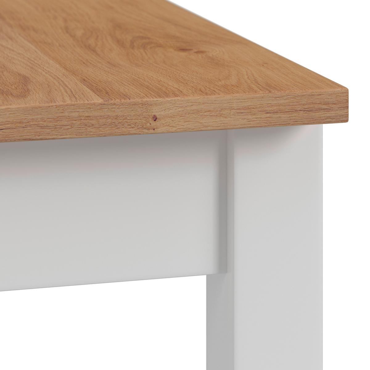 ESSTISCH CAMDEN - Weiss/Kieferfarben, Modern, Holz/Holzwerkstoff (160/79/90cm) - Bessagi Home