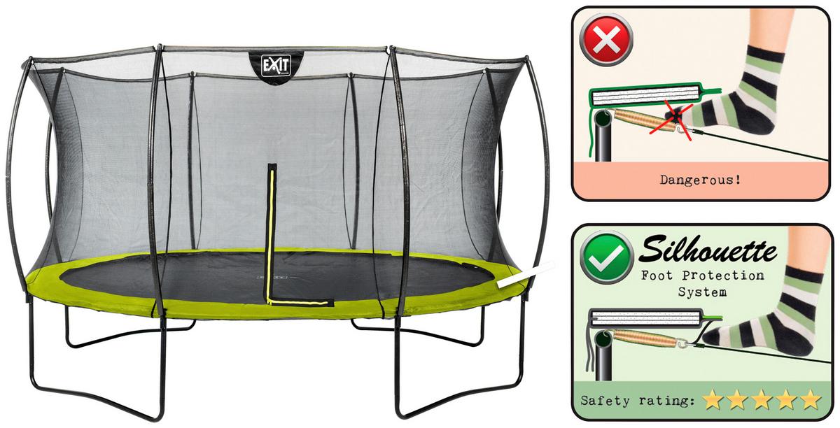 Trampolin Exit Silhouette, Ø 366cm - zelena, Konvencionalno (366/268cm) - EXIT Toys