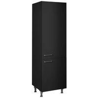 Geschirrschrank Touch Schwarz - Edelstahlfarben/Schwarz, MODERN, Holzwerkstoff/Metall (60/216,6/58cm) - Nobilia