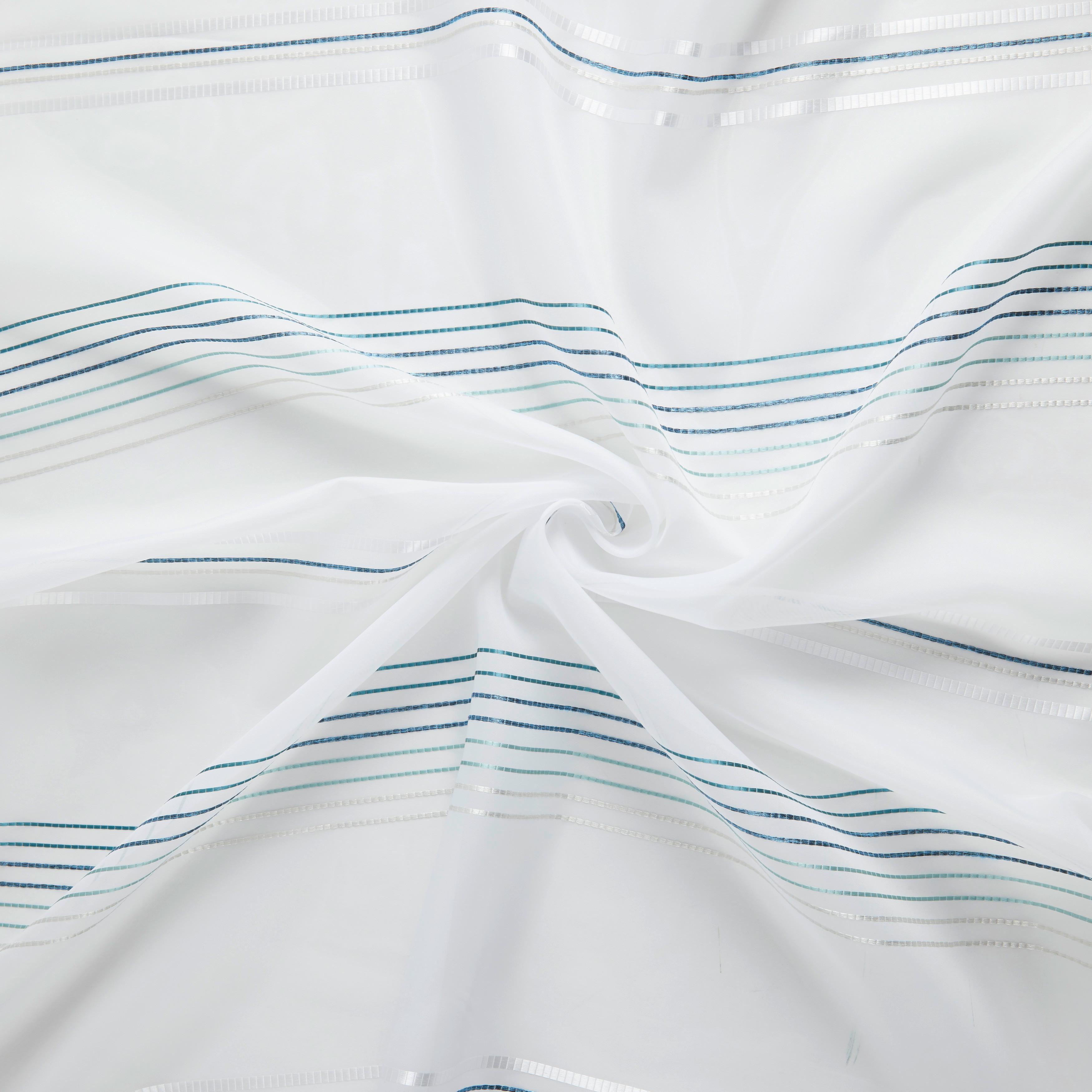 Készfüggöny Louis 140/245 - jadezöld/fehér, Konventionell, textil (140/245cm) - Modern Living