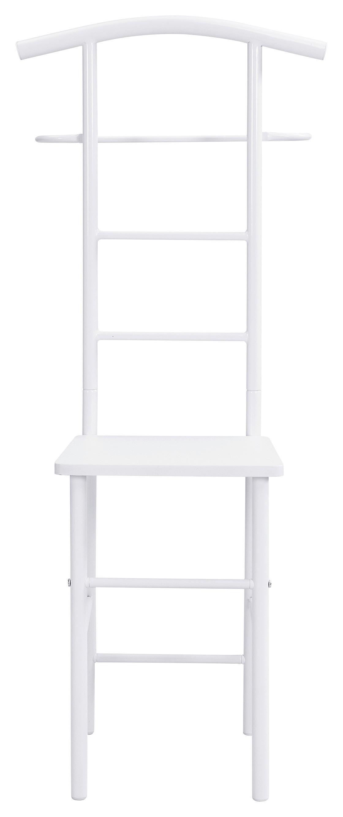 KLÄDSTÄLLNING RALPH -EXKLUSIV/SB- - vit, Klassisk, metall/trämaterial (30/107/45cm) - Mömax