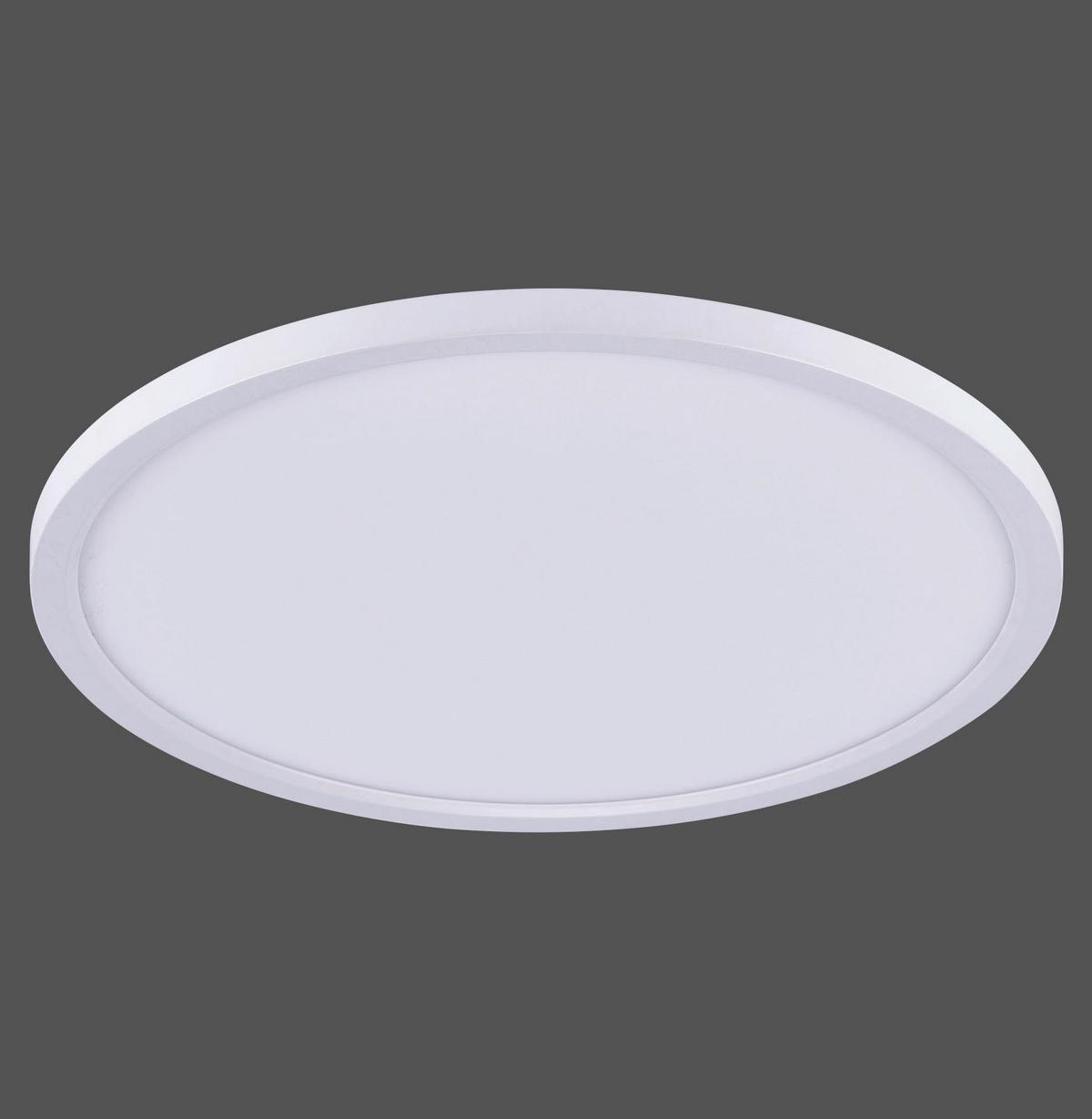 LED-Deckenleuchte Flat max. 29 Watt - Weiß, Design, Metall (45/45/6,6cm) - Novel