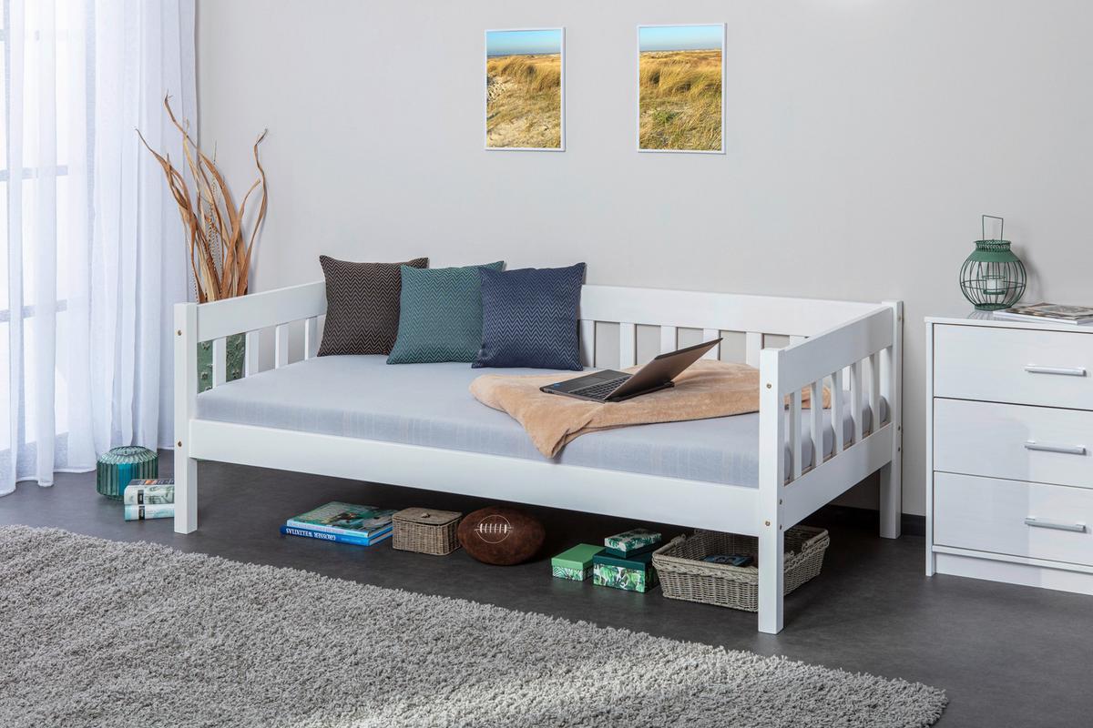 PAT SINTRO - alb, Konventionell, lemn (90/200cm) - Modern Living