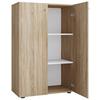 Schuhschrank LONA Sonoma Eiche ca. 70x110x39cm - Silberfarben/Schwarz, Design, Holzwerkstoff/Kunststoff (70/110/39cm) - MID.YOU