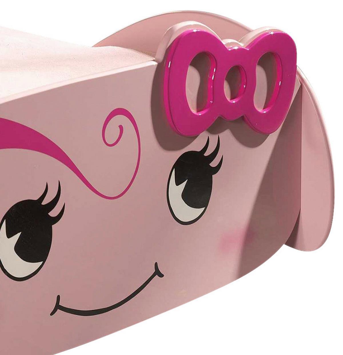 Autobett Pretty Girl 90x200 rosa - Rosa, MODERN, Holzwerkstoff (90/200cm) - MID.YOU