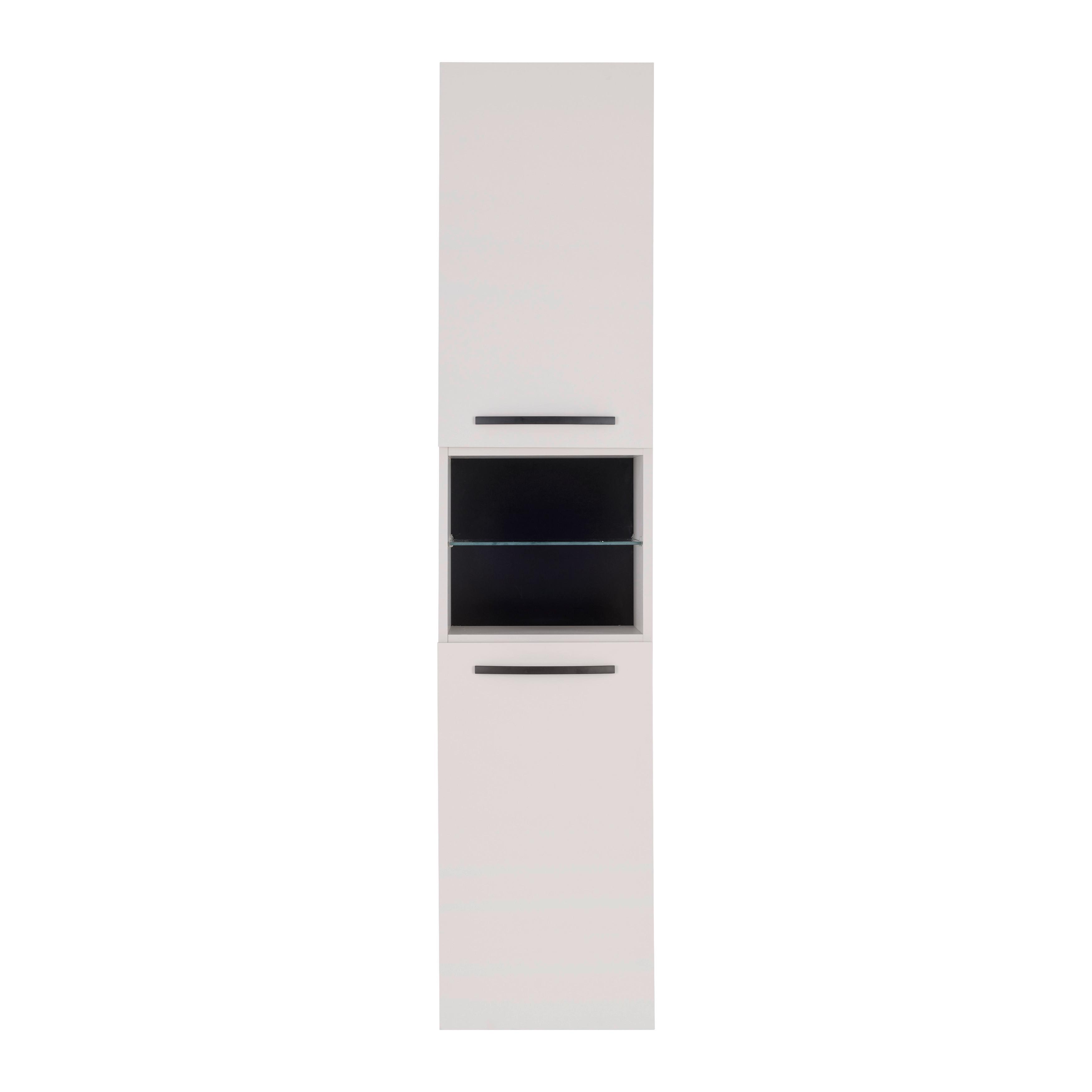 HÖGSKÅP FLORENZ -EXKLUSIV- - svart, Modern, metall/trämaterial (40/180/190/35cm) - Mömax