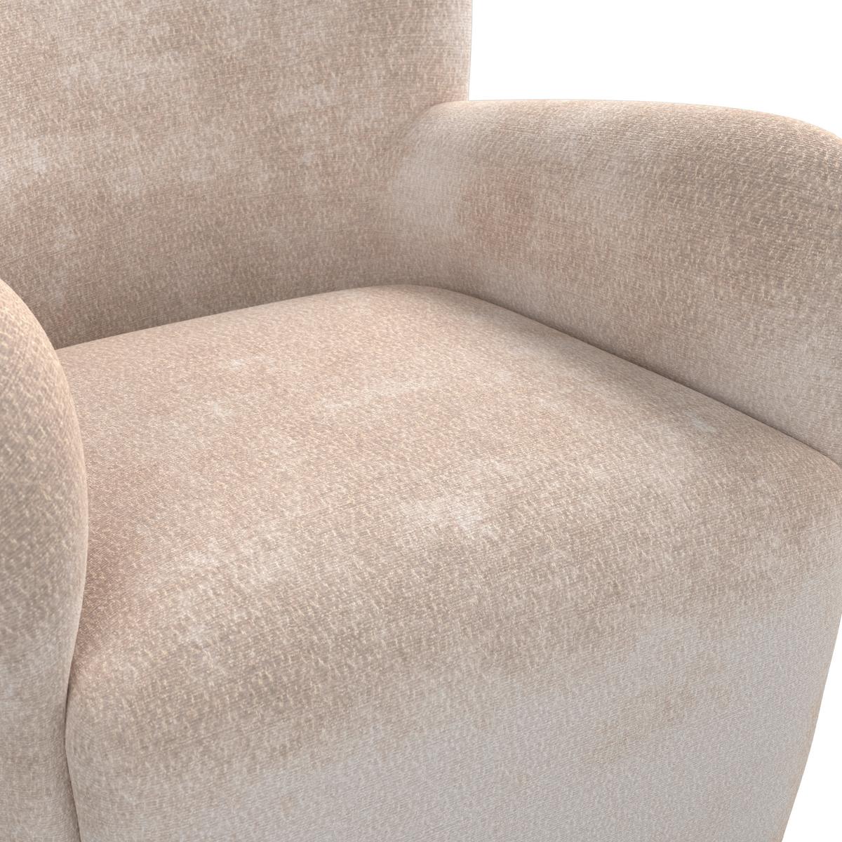 Sessel Lea Chenille Beige - Beige/Naturfarben, MODERN, Holz/Textil (76/85/84cm)