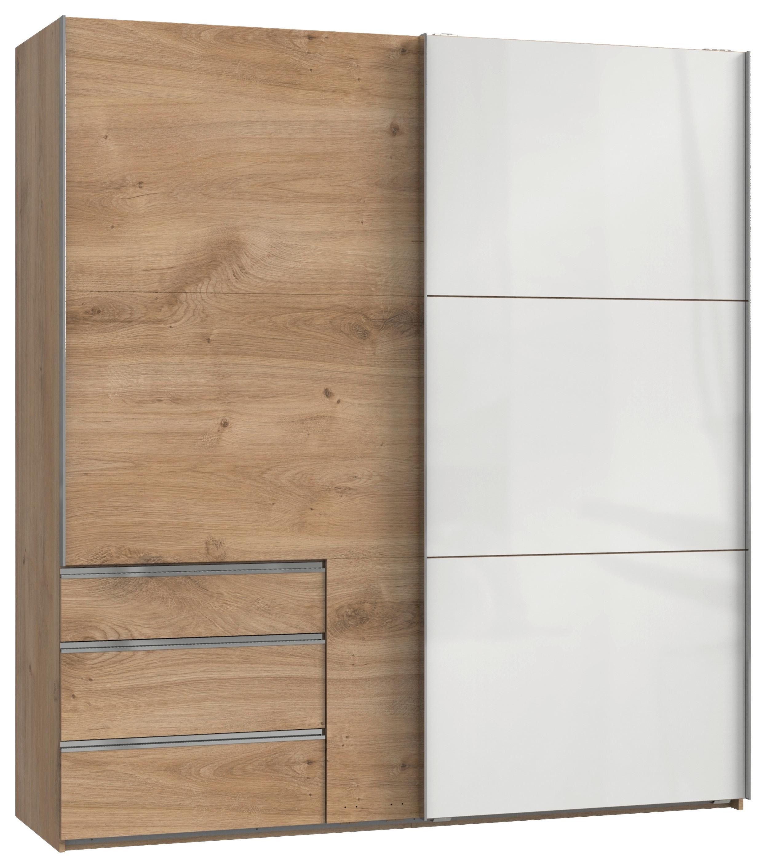 Ormar S Kliznim Vratima Level 36c - bijela/boje hrasta, Moderno, drvni materijal (200/216/65cm) - Modern Living