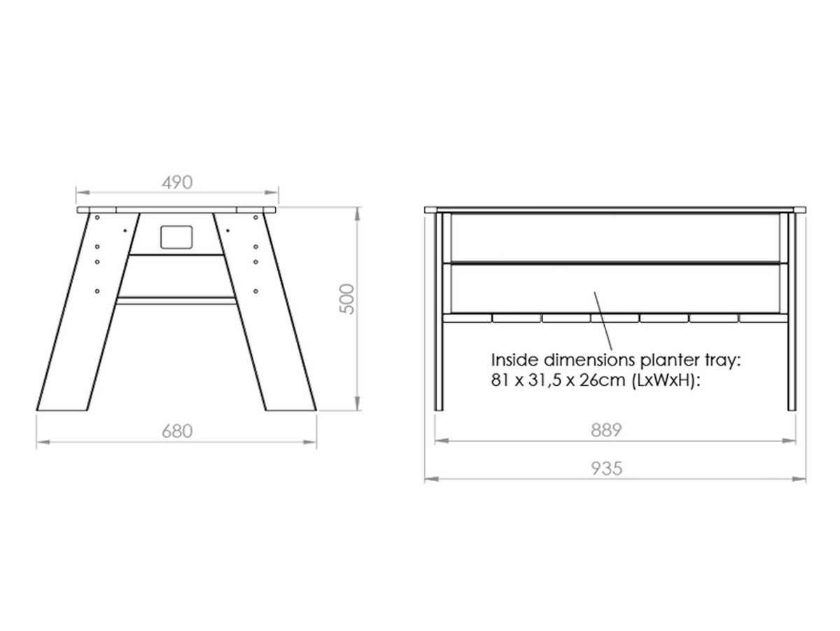 Otroški Vrtni Set Exit Garden L - siva, Konvencionalno, les (94/68/50cm) - EXIT Toys