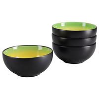 Tálszett 24930 Hot Green Buddha Bowl - sárga/fekete, Basics, kerámia (17,5/8,5cm) - Creatable