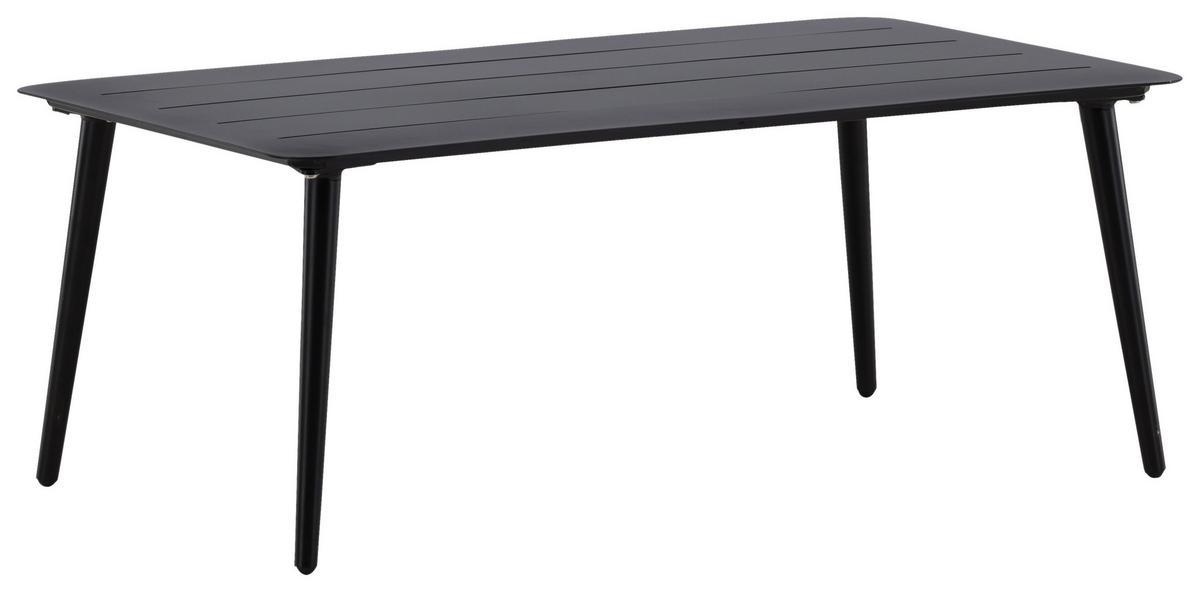 LOUNGETISCH LINA - Schwarz, KONVENTIONELL, Metall (100/60/40cm) - Gardenson