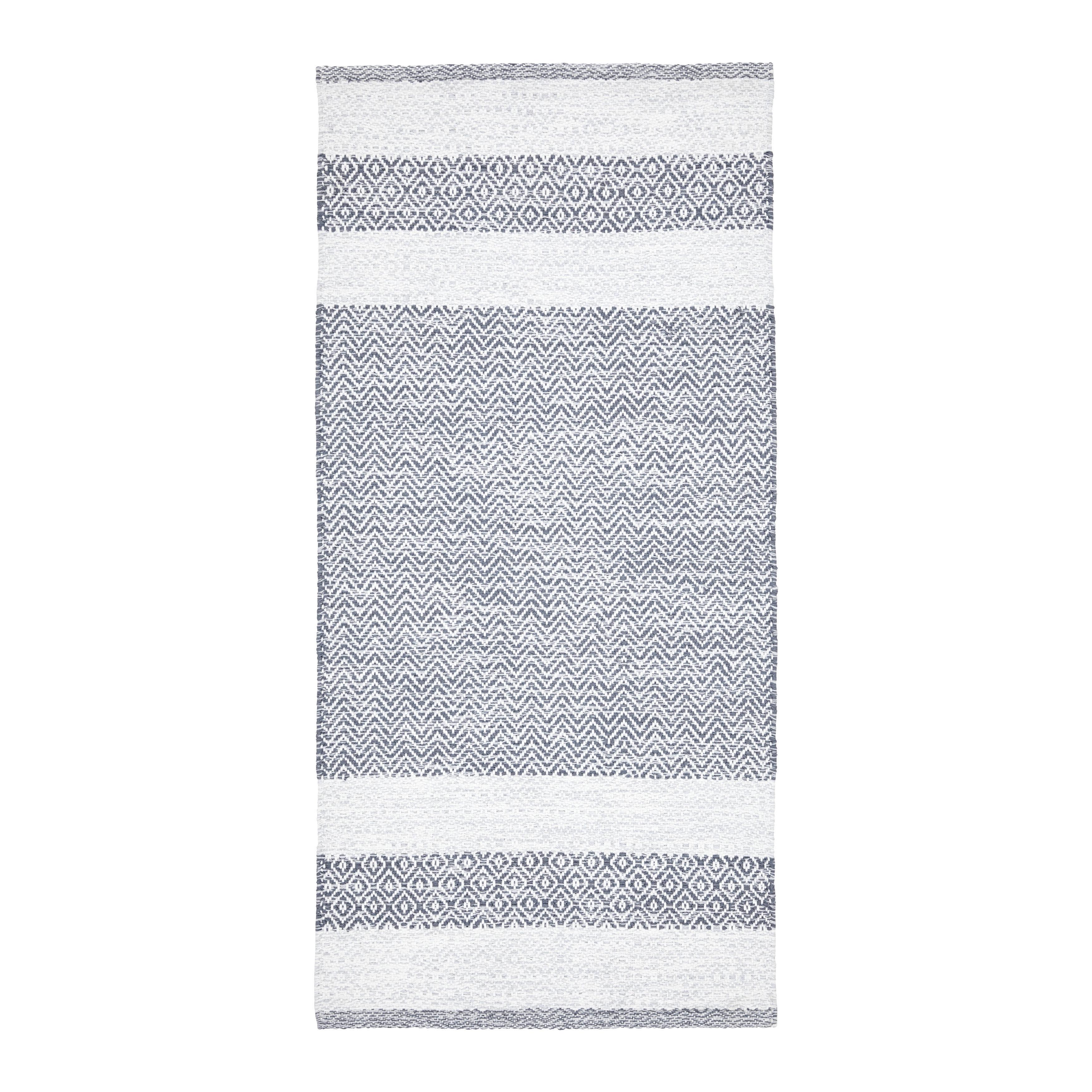 Handwebteppich Elisa in Hellgrau ca. 80x150cm - Hellgrau, MODERN, Textil (80/150cm) - Modern Living