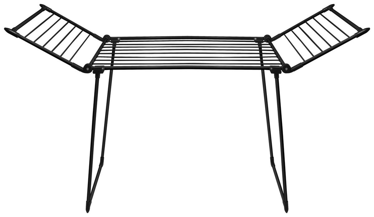 Uscător de rufe vertical Michi - negru, Modern, plastic/metal (175/60/105cm) - Mömax