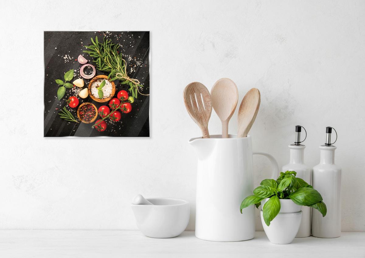 OBRAZ NA SZKLE GB-KUK1182 - różnokolorowy, Basics, szkło (30/30/1,40cm) - Euroart