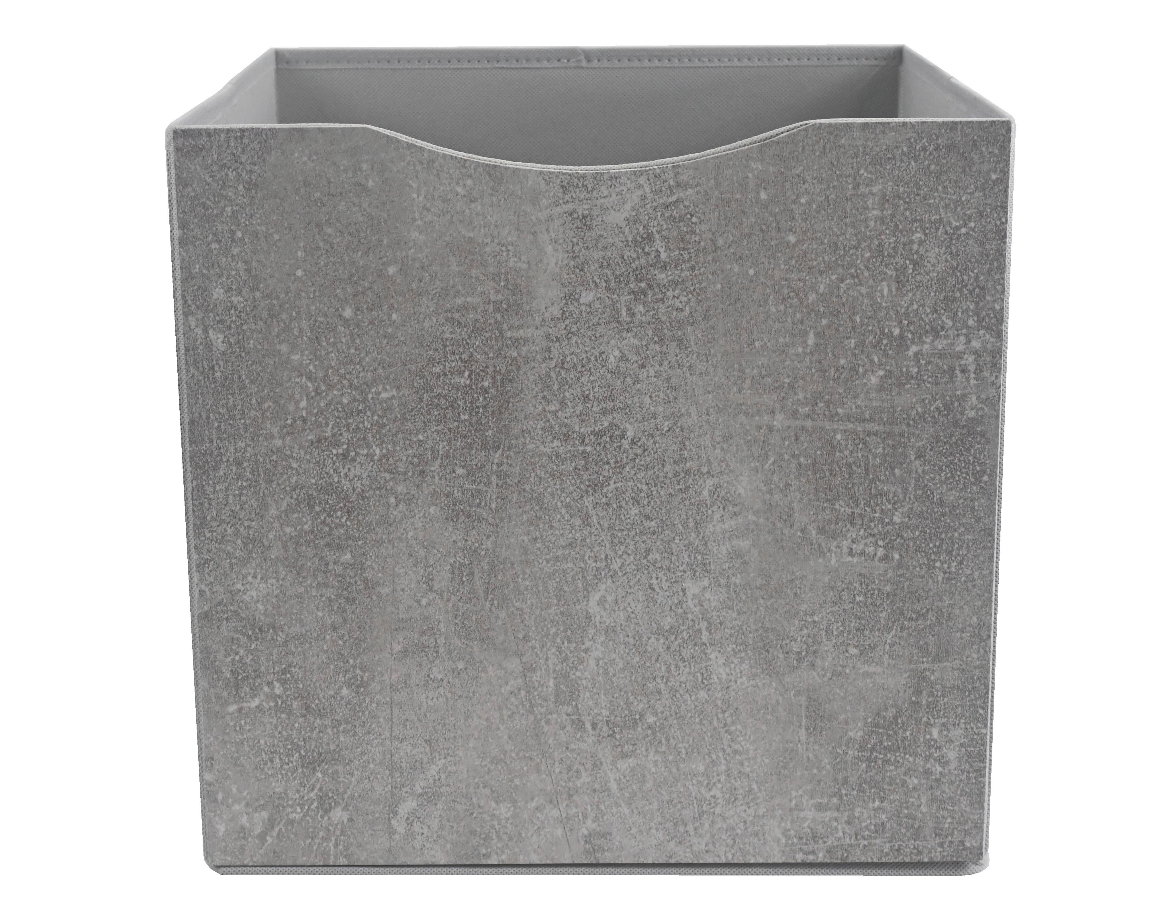 Zložljiv Zaboj Betty - siva, Konvencionalno, tekstil/leseni material (33/33/32cm) - Mömax