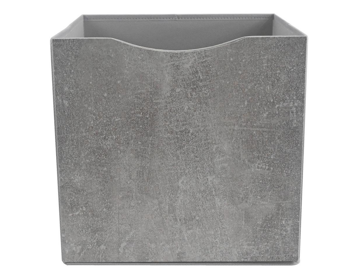 Zložljiv Zaboj Betty - siva, Konvencionalno, tekstil/leseni material (33/33/32cm) - Mömax