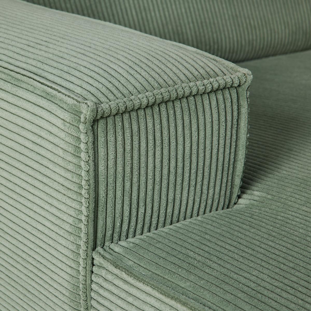 Wohnlandschaft Loft in Hellgrün - Schwarz/Hellgrün, MODERN, Kunststoff/Textil (172/75/265cm) - Mömax