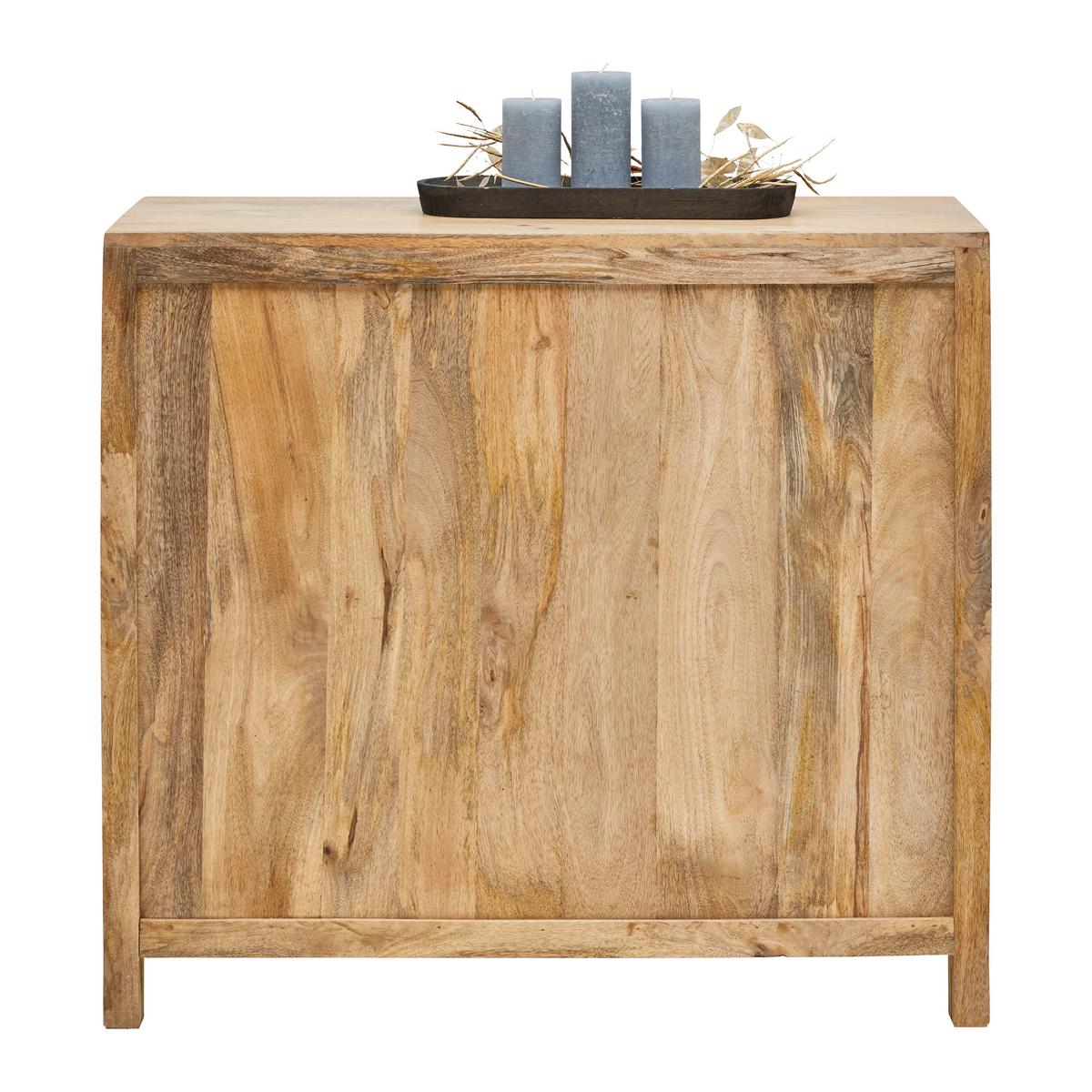 Comodă PATTERN - culoare natur/negru, Lifestyle, lemn/metal (95/87/40cm) - Zandiara
