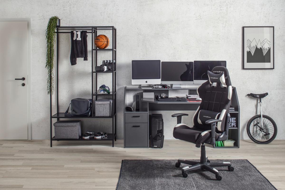 Gaming Tisch Zocker 1 in Materafarben - Modern, Holzwerkstoff/Kunststoff (180/92/68cm) - Mömax