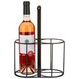 Palacktartó Vinzenz - Fekete, Fa/Fém (22/31,5/12cm) - Zandiara