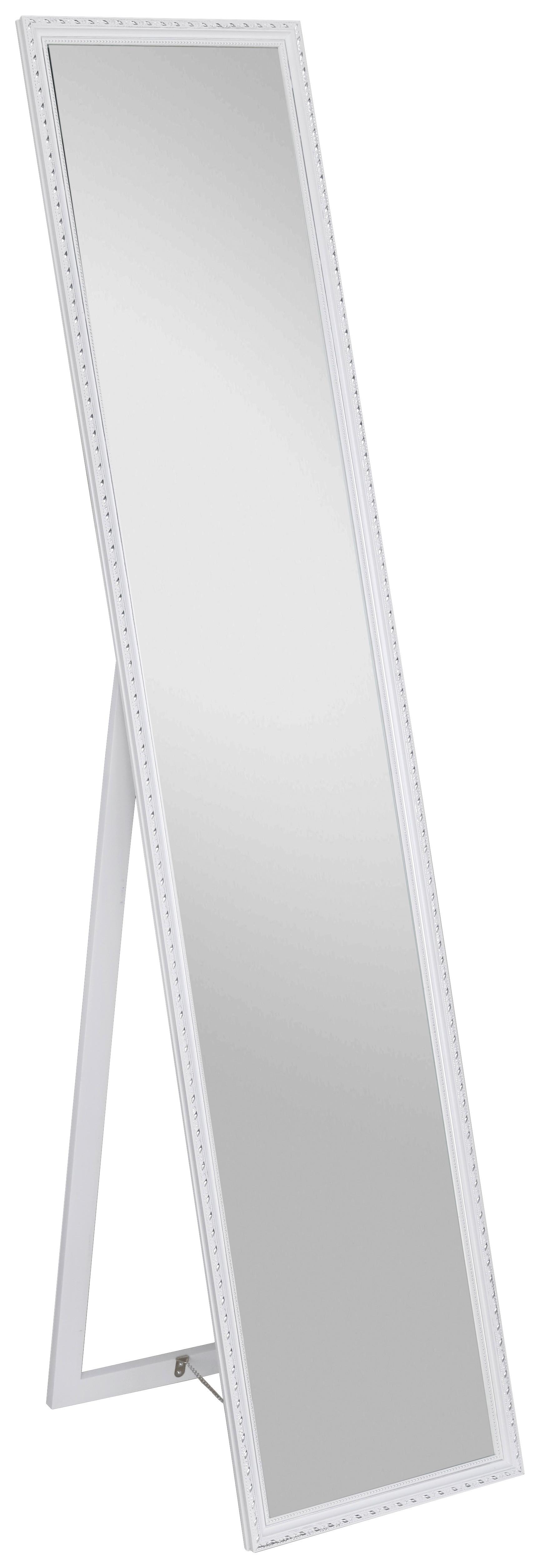 Podno Ogledalo Pisa - bijela/srebrne boje, Moderno, staklo/drvo (34/160/2,3cm) - Modern Living