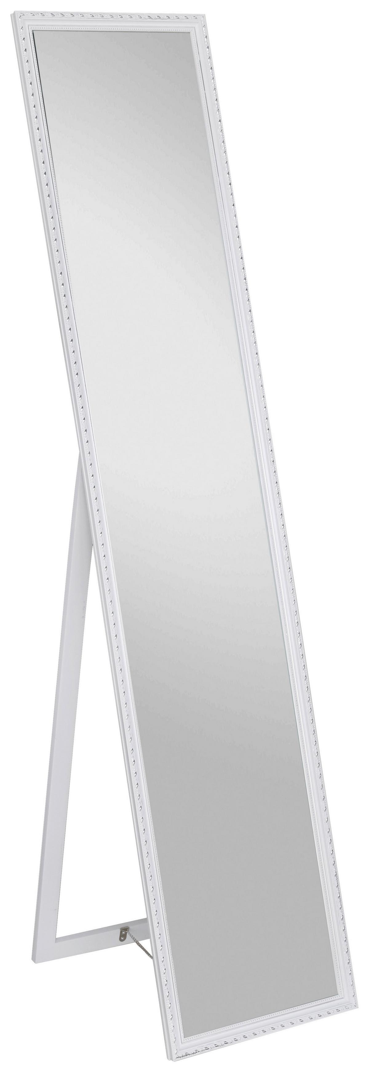 Podno Ogledalo Pisa - bijela/srebrne boje, Moderno, staklo/drvo (34/160/2,3cm) - Modern Living