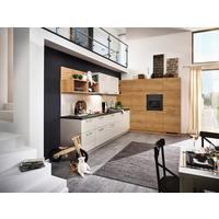 Einbauküche Lux Beige/wildeiche - Edelstahlfarben/Eichefarben, Modern, Holzwerkstoff (338,2/180cm) - Dieter Knoll