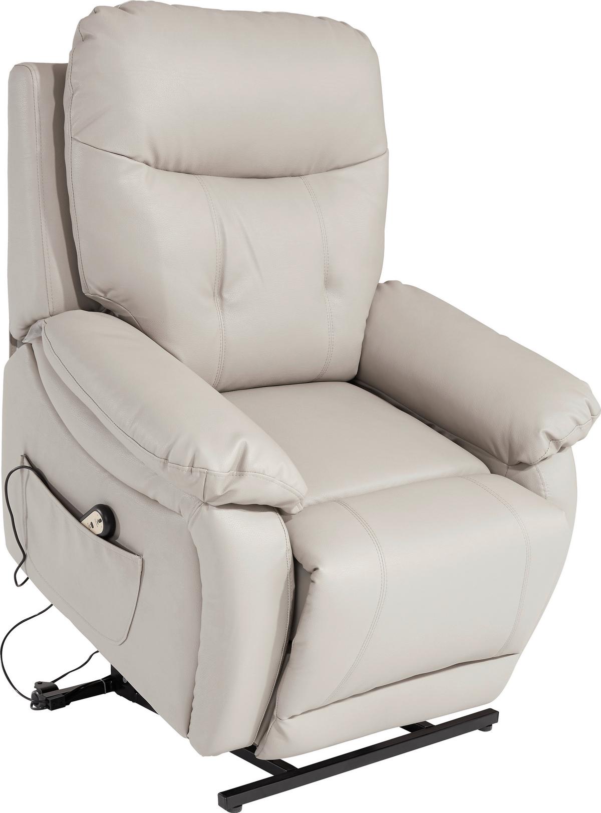 Tv Fotelj Mario, Relax Funkcija, Siva - siva/črna, Konvencionalno, kovina/umetna masa (89/107-79/94-165cm) - James Wood