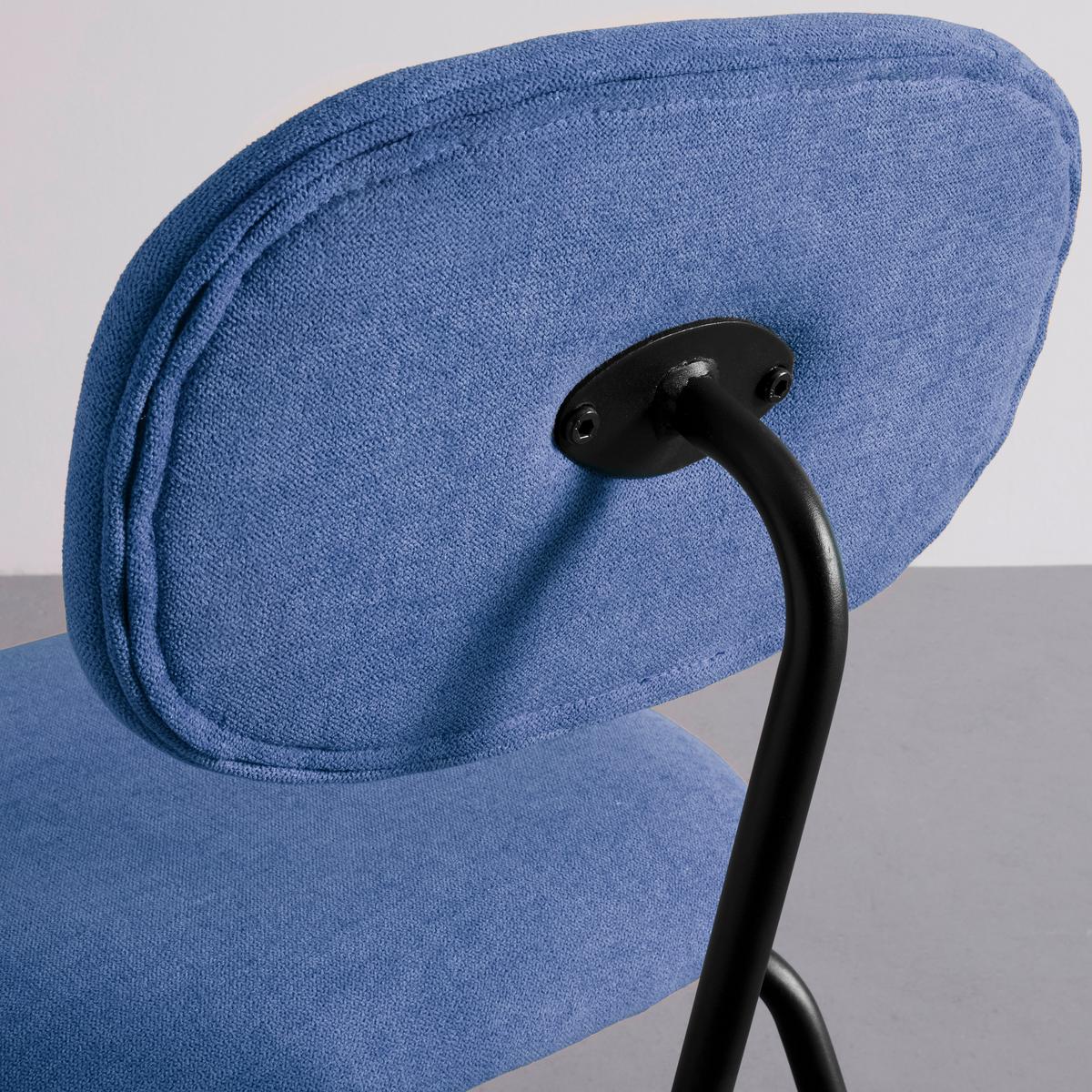 Stuhl-Set Pino 2er-Set Blau - Blau/Schwarz, MODERN, Holz/Textil (46/80/55cm) - Bessagi Home