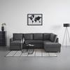 Wohnlandschaft Martina ACV Rechts Anthrazit - Anthrazit/Schwarz, MODERN, Holz/Holzwerkstoff (146/276/204cm) - Mömax