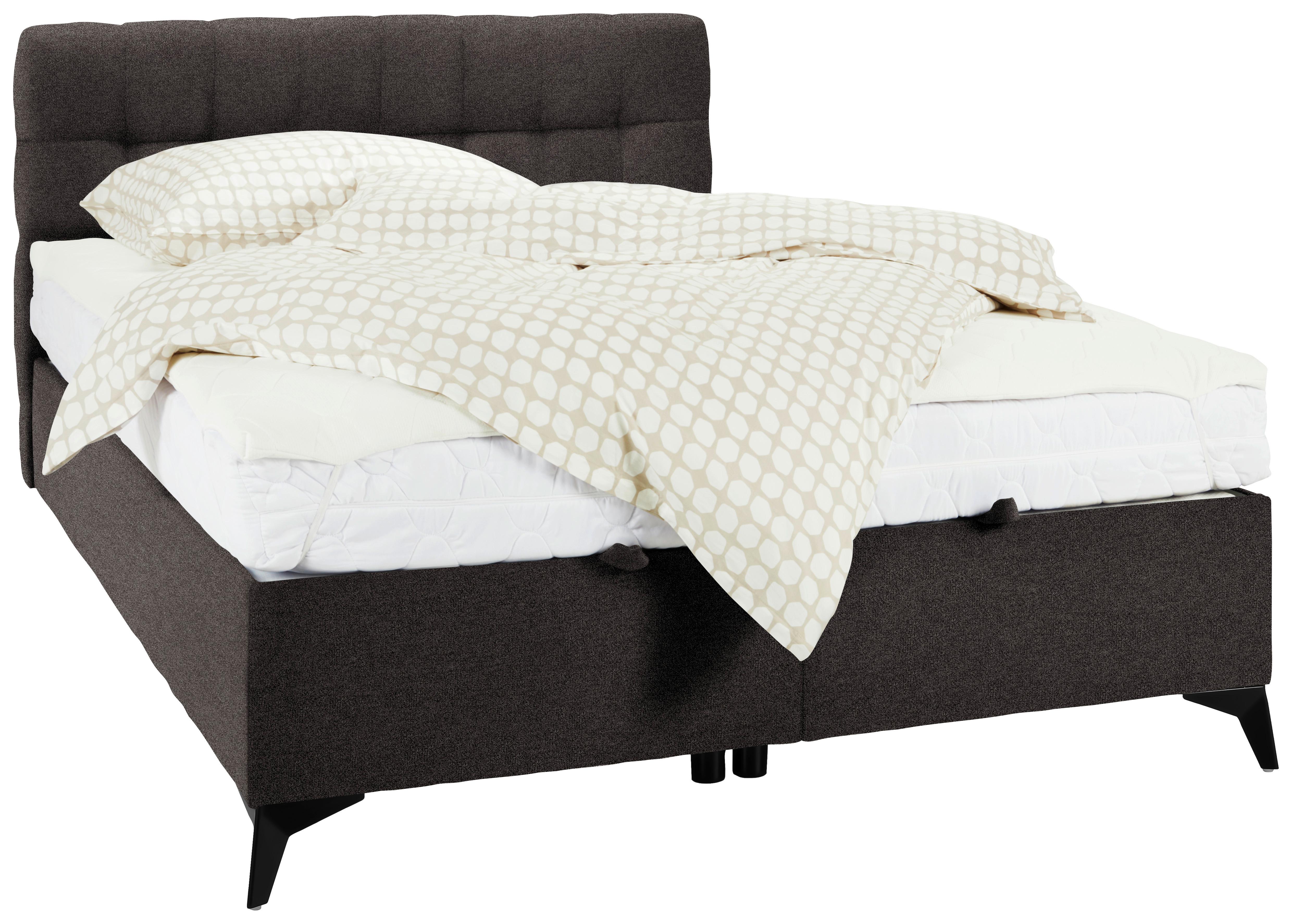 Box Krevet Magic - sivo-smeđa/crna, Konvencionalno, drvni materijal/tekstil (140/200cm) - Modern Living