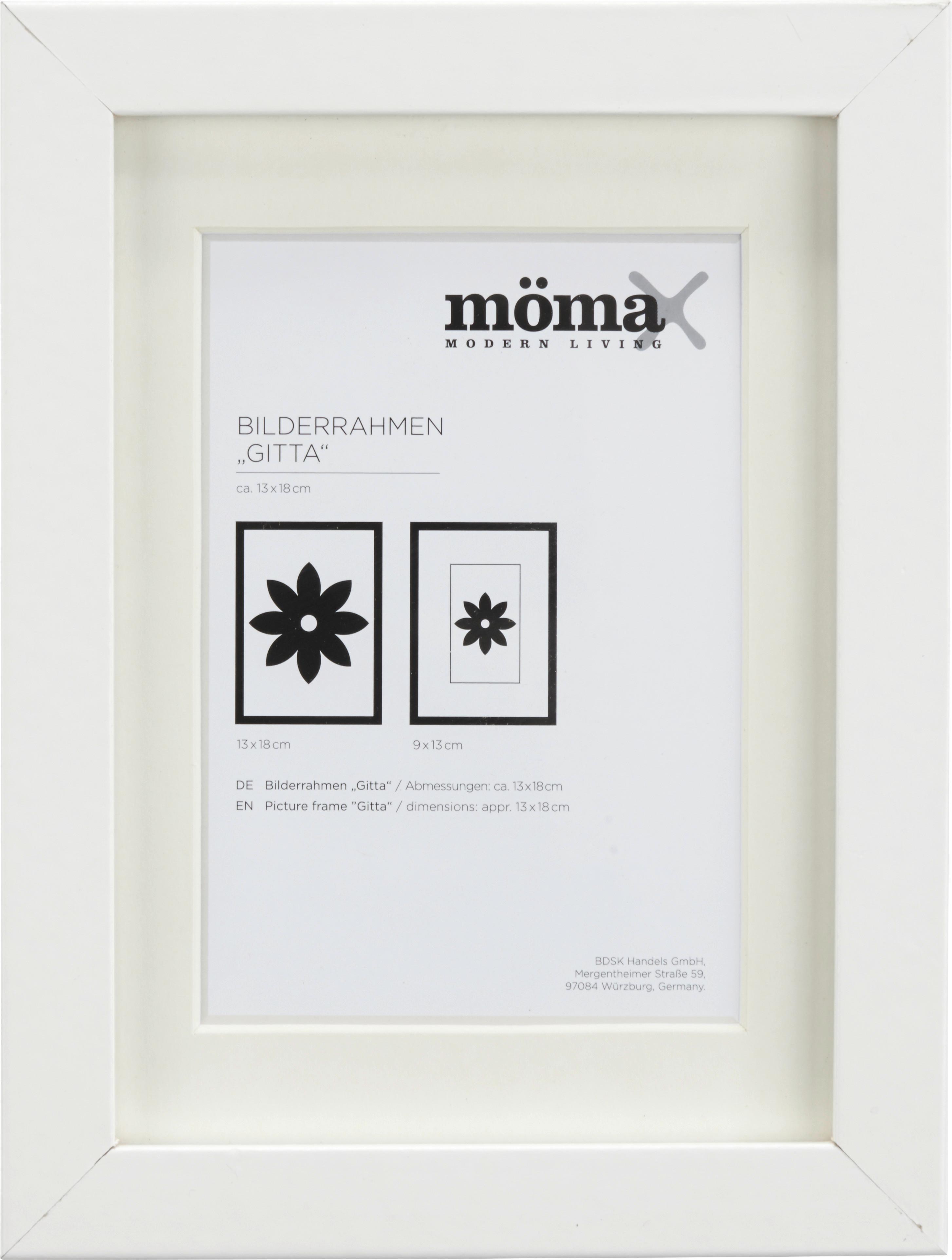 Okvir Za Slike Gitta - bela, Moderno, steklo/leseni material (13/18cm) - Modern Living