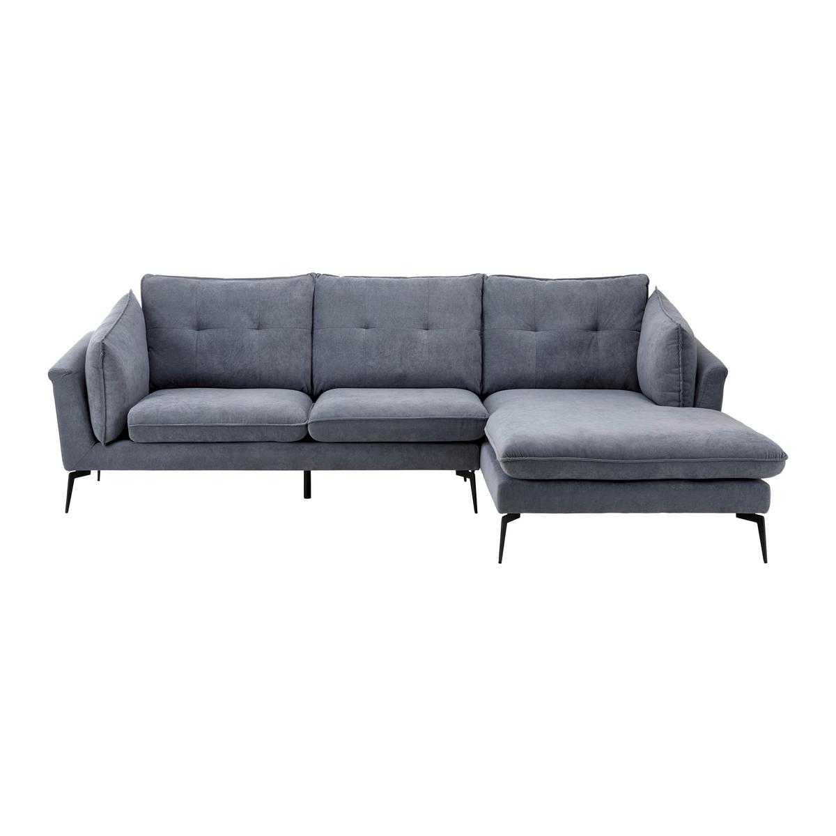 Sarokkanapé Sandro - szürke, Modern, textil/fa (258/86/160cm) - Bessagi Home