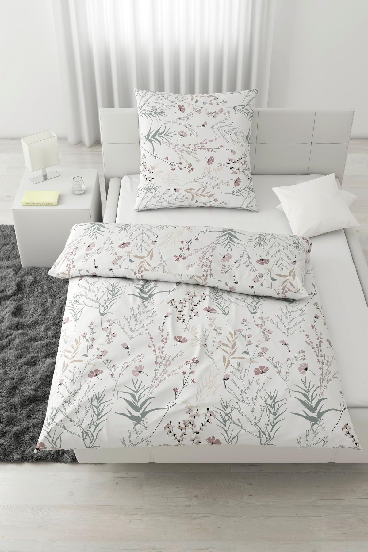 Bettwäsche Lina Weiß ca. 135x200cm - Weiß, KONVENTIONELL, Textil (135/200cm) - Mömax