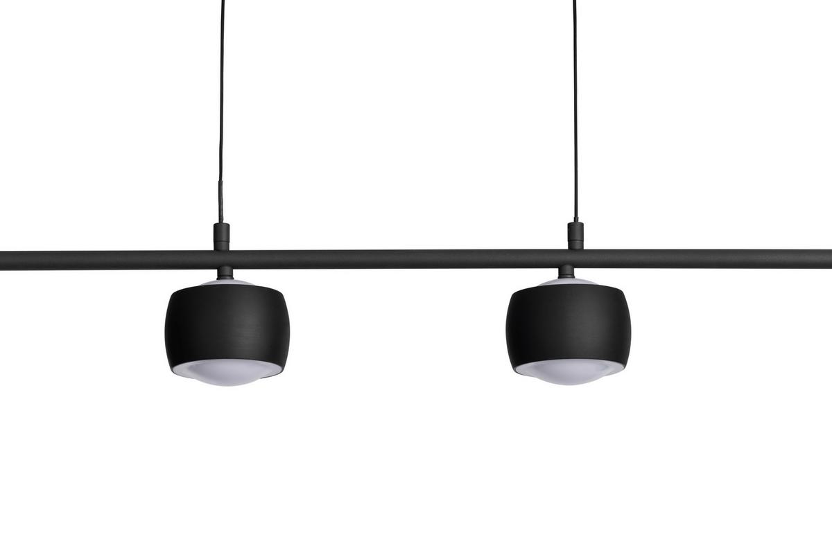 LED-Hängeleuchte Topl Schwarz/Weiß max. 30 Watt - Schwarz/Weiß, MODERN, Kunststoff (100/10/120cm)