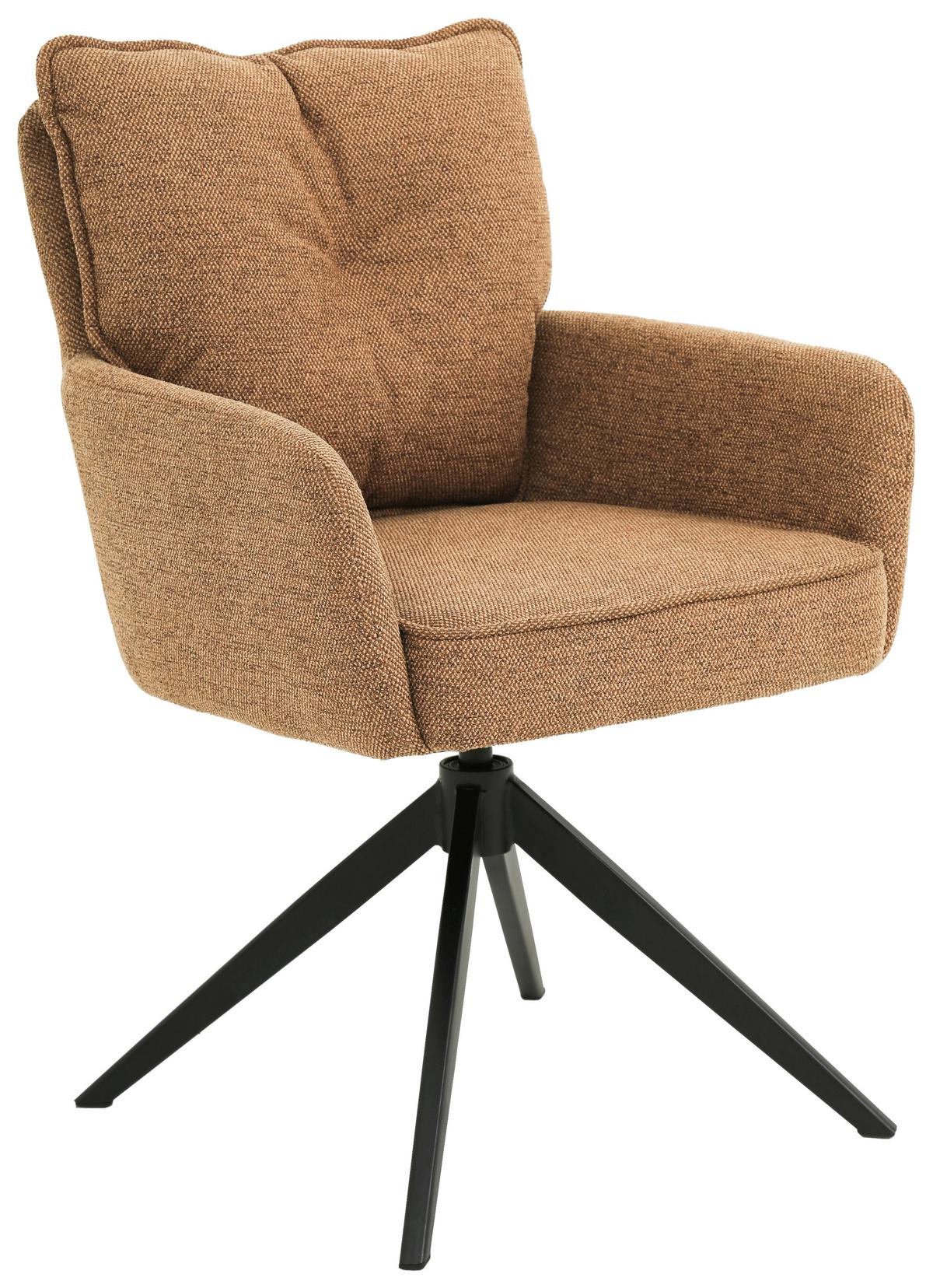 KRZESŁO Z PODŁOKIETNIKAMI BIG JOE -EXKLUSIV- - czarny/pomarańczowy, Design, metal/tkanina (61/90/67cm) - Novel