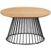 TABLE BASSE NICA - noir/couleur chêne, MODERN, métal/bois (70/70/40cm) - Mömax