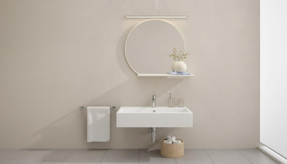 LUSTRO ŚCIENNE BRAVO - kaszmir, Design, materiał drewnopochodny/szkło (65/56/17cm) - Xora