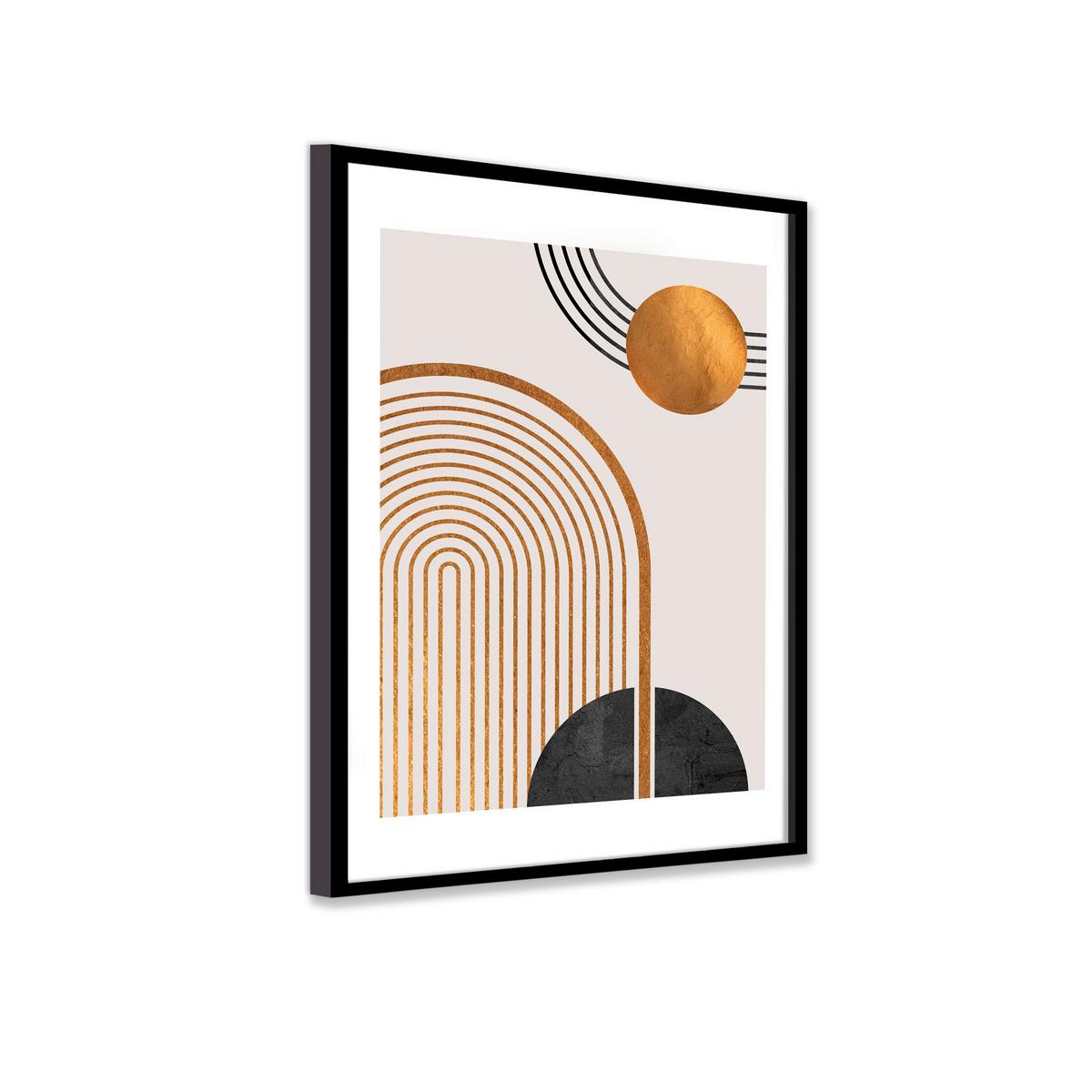 Bild Vous I ca. 30x40cm - Beige/Goldfarben, Holzwerkstoff/Papier (30/40cm) - Modern Living