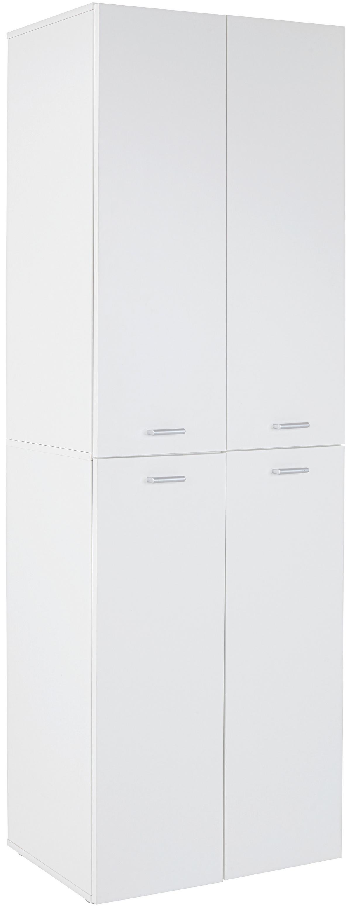 Dulap pentru pantofi Elan - alb, Modern, material pe bază de lemn (70/200/36.6cm) - Modern Living