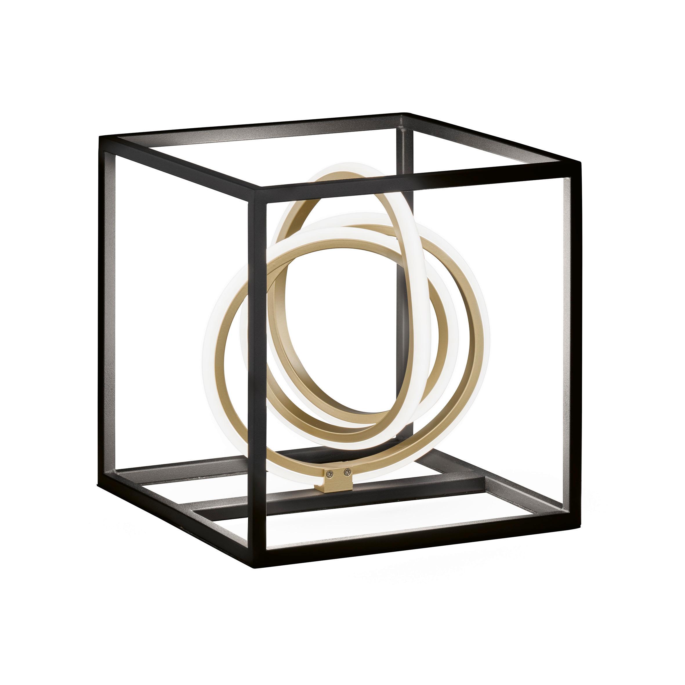 LAMPA STOŁOWA LED 50413 - czarny, Design, metal (25,00/25,00/25,50cm) - Fischer & Honsel