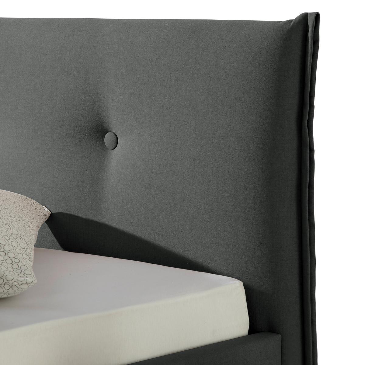 Polsterbett Nelo Anthrazit ca. 140x200 cm - Anthrazit/Naturfarben, MODERN, Holz/Textil (140/200cm) - Livetastic