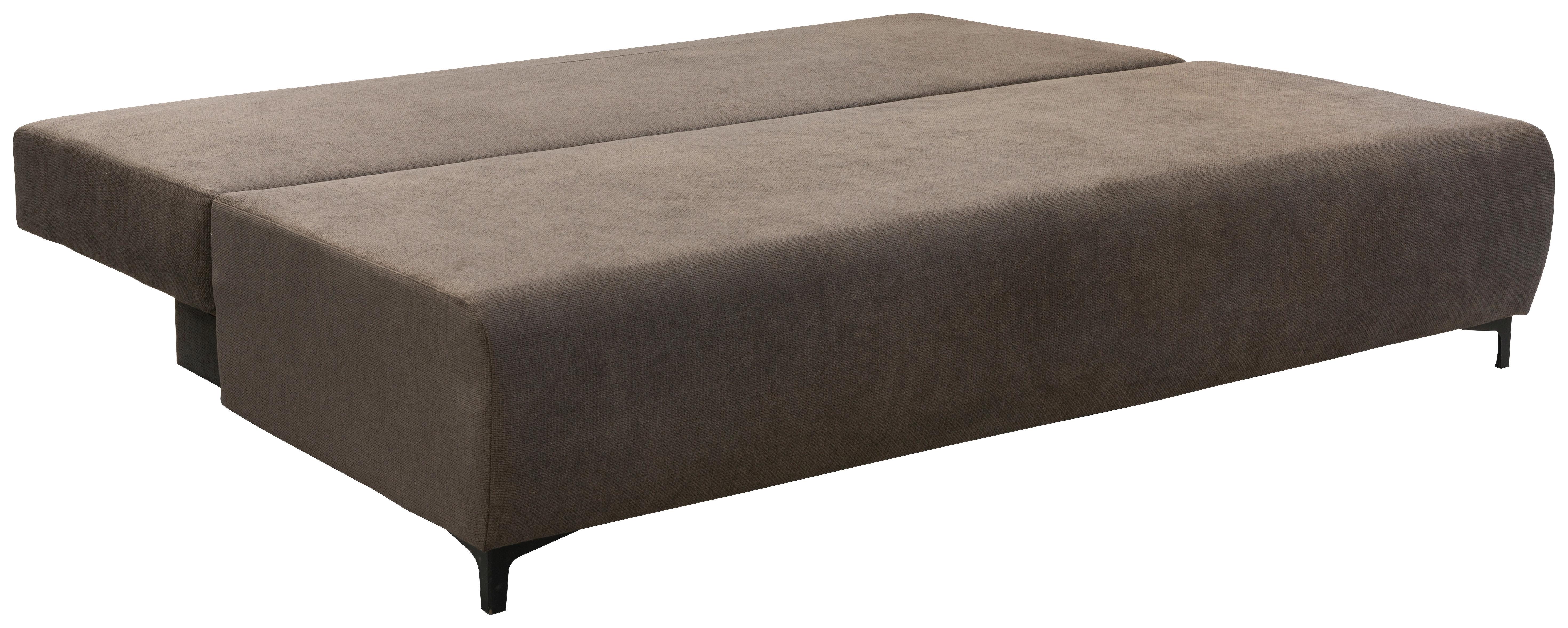 Kanapéágy Viera - szürkésbarna, Modern, textil/fa (201/100/105cm) - Mömax
