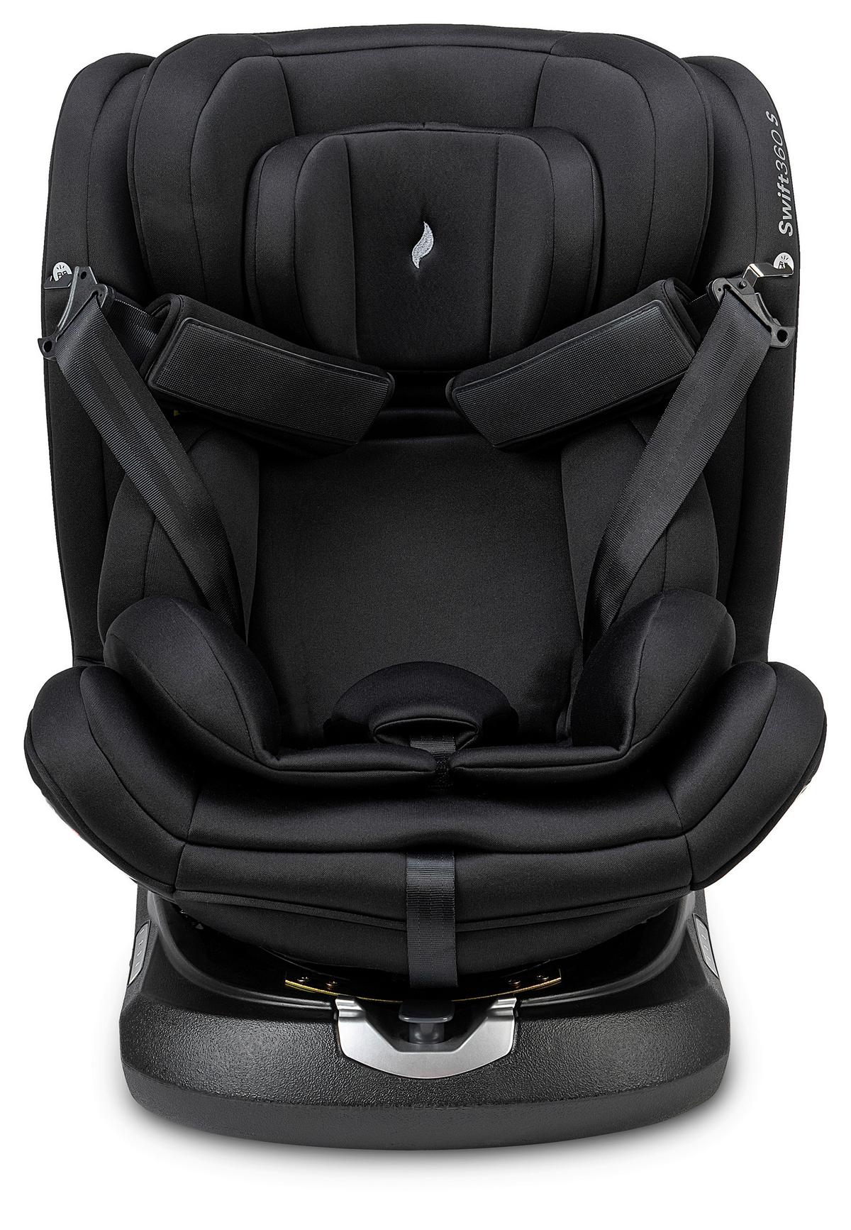 FOTELIK SAMOCHODOWY OBROTOWY SWIFT360S - czarny, Basics, tworzywo sztuczne/tkanina (44/60/50cm) - Osann