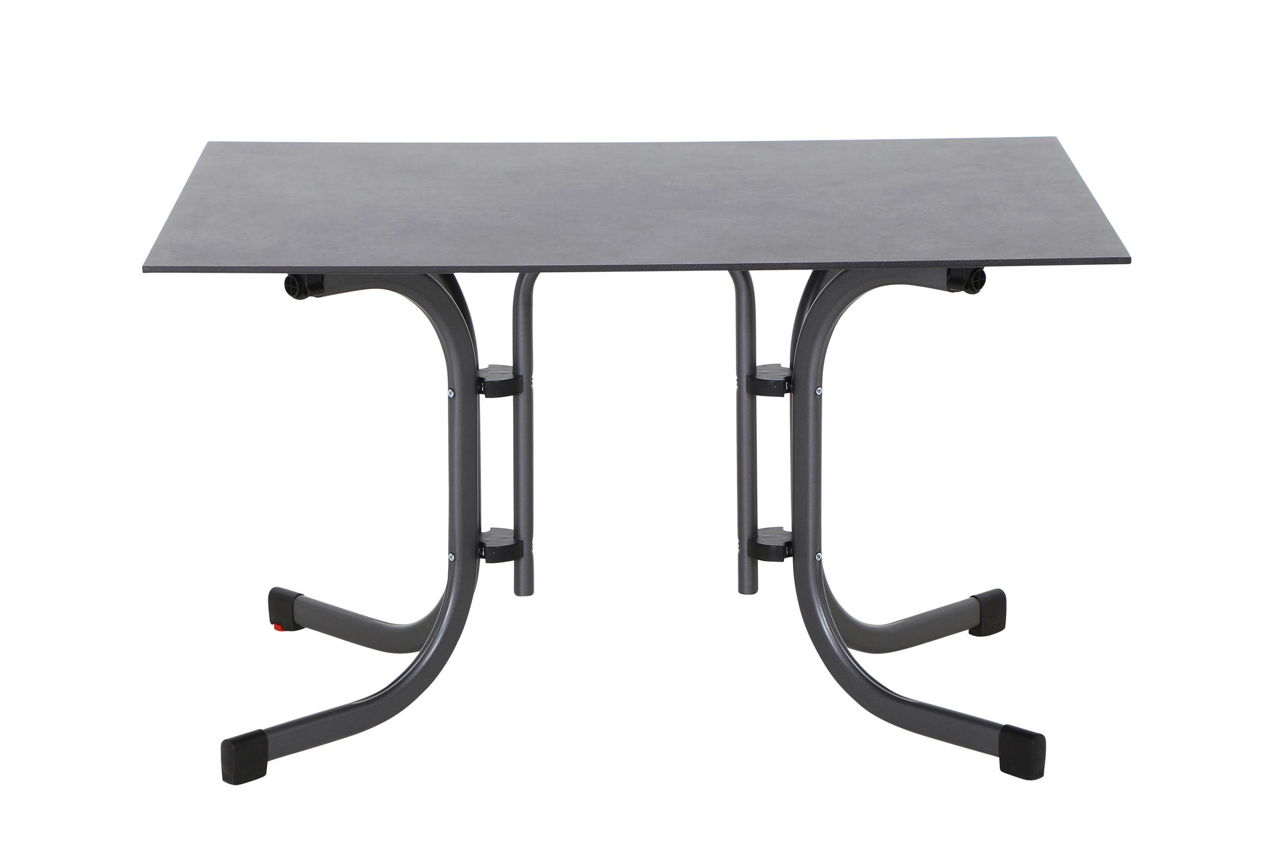 GARTENKLAPPTISCH K95702 - Anthrazit, KONVENTIONELL, Holzwerkstoff/Kunststoff (120/80/71cm) - Siena Garden