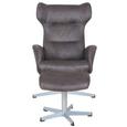 Relaxsessel in Braun/Silberfarben - Silberfarben/Braun, MODERN, Kunststoff/Textil (71/97-106/75-106cm) - MÖMAX modern living