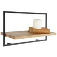 Raft De Perete Alia - negru/culoare lemn acacia, Modern, lemn/metal (65/35/25cm) - Modern Living