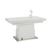 TABLE BASSE 2IN1 II - couleur inox/blanc, MODERN, matériau en bois/métal (133-170/51-77/80cm) - Mömax