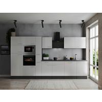 Kuhinjski Blok Z Aparati Oliver, 370cm - srebrne barve/siva, Design, kovina/leseni material (370cm) - Respekta